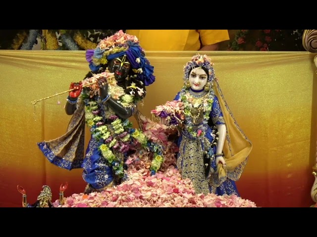 Puṣpa abhiṣeka for Rādha-Śyāmasundara 2022 Rādhāṣṭamī