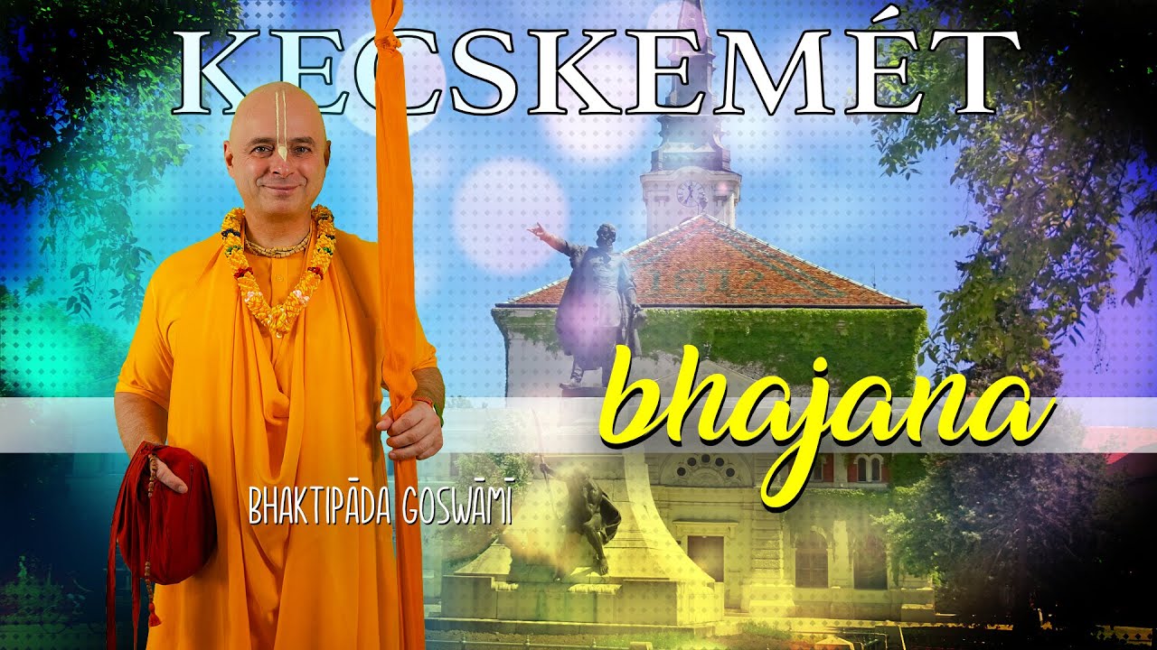 Bhaktipāda Gosvāmī Bhajana a Kecskeméti központban.