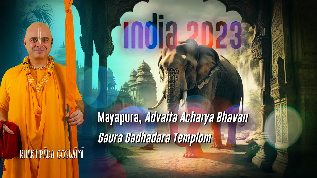 Mayapura, Advaita Acharya Bhavan, Gaura Gadhadara Templom. Bhaktipāda Gosvāmī