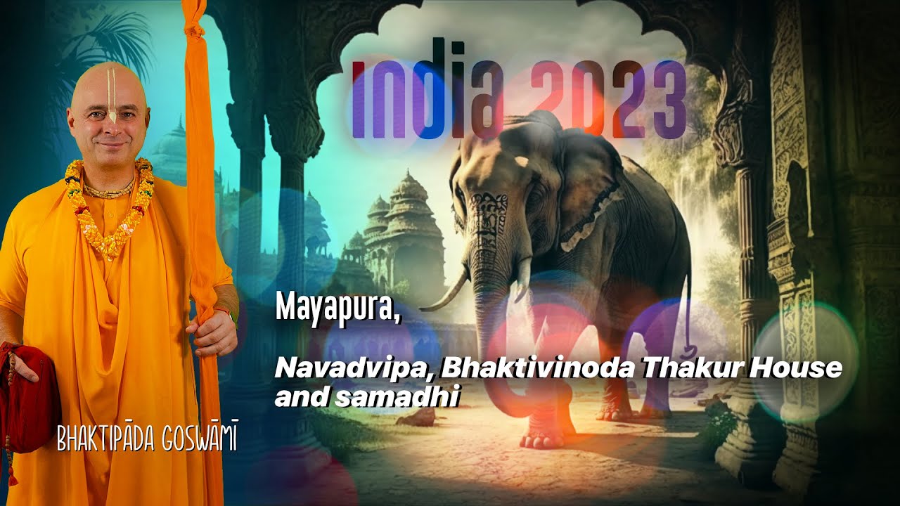 Mayapura, Navadvipa. Bhaktivinoda Thakur House and samadhi. Bhaktipāda Gosvāmī
