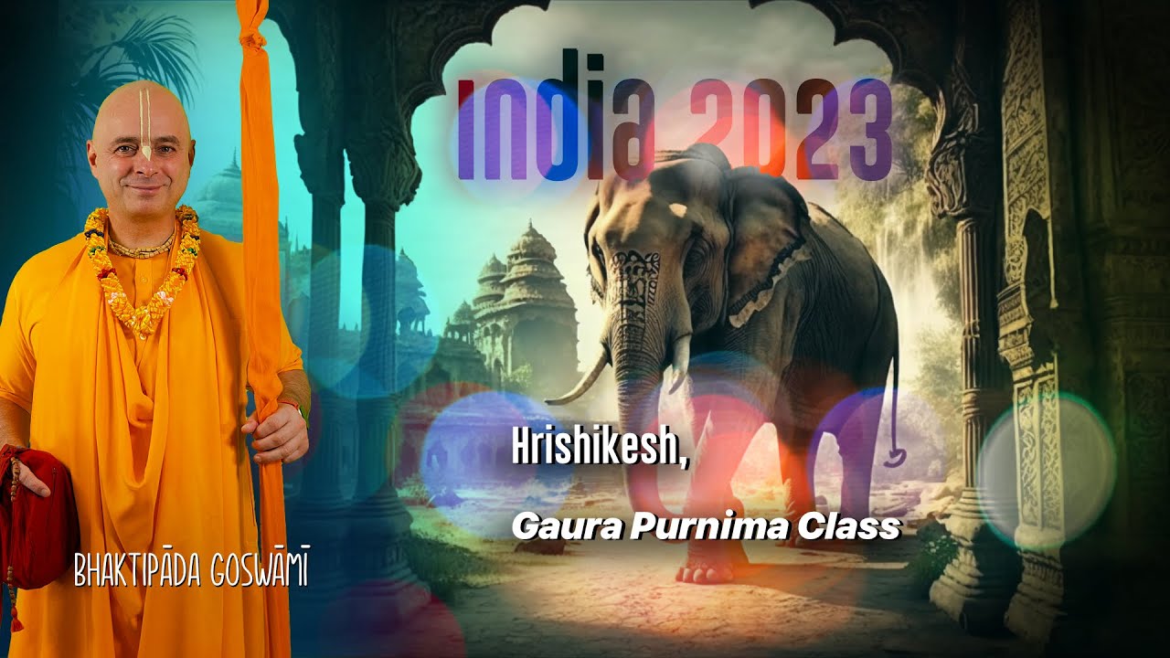Gaura Purnima class, Hrishikesh. Bhaktipāda Gosvāmī