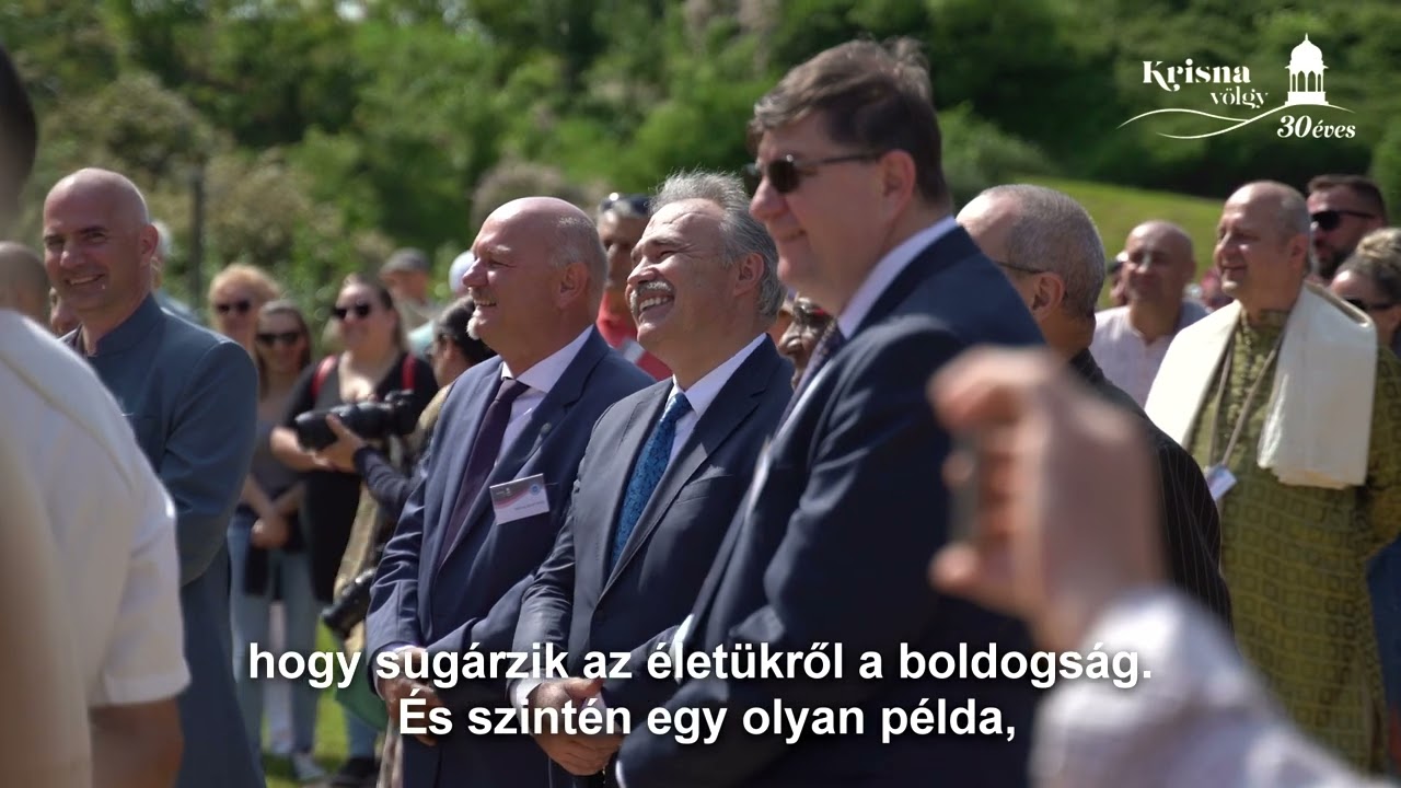Nagy István agrárminiszter Krisna-völgy 30 éves jubileumi rendezvényén