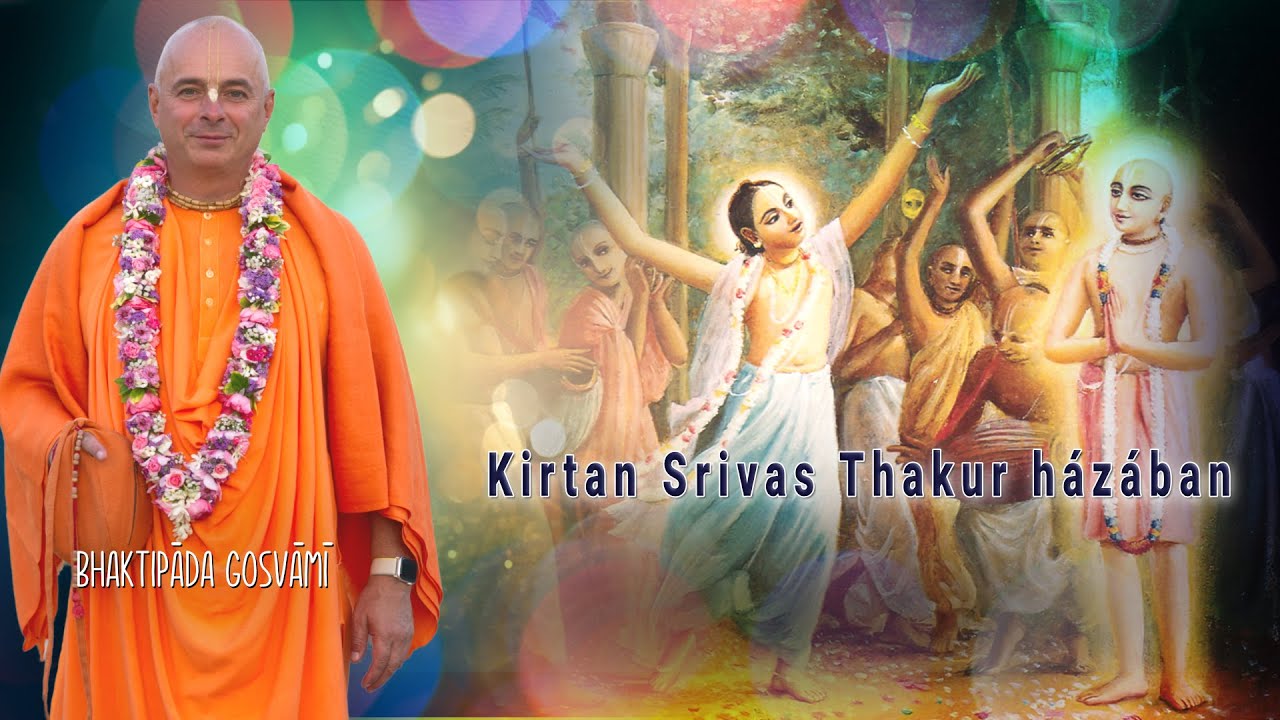 Kirtan Srivas Thakur háyában. Bhaktipāda Gosvāmī.  Bhaktipāda Gosvāmī