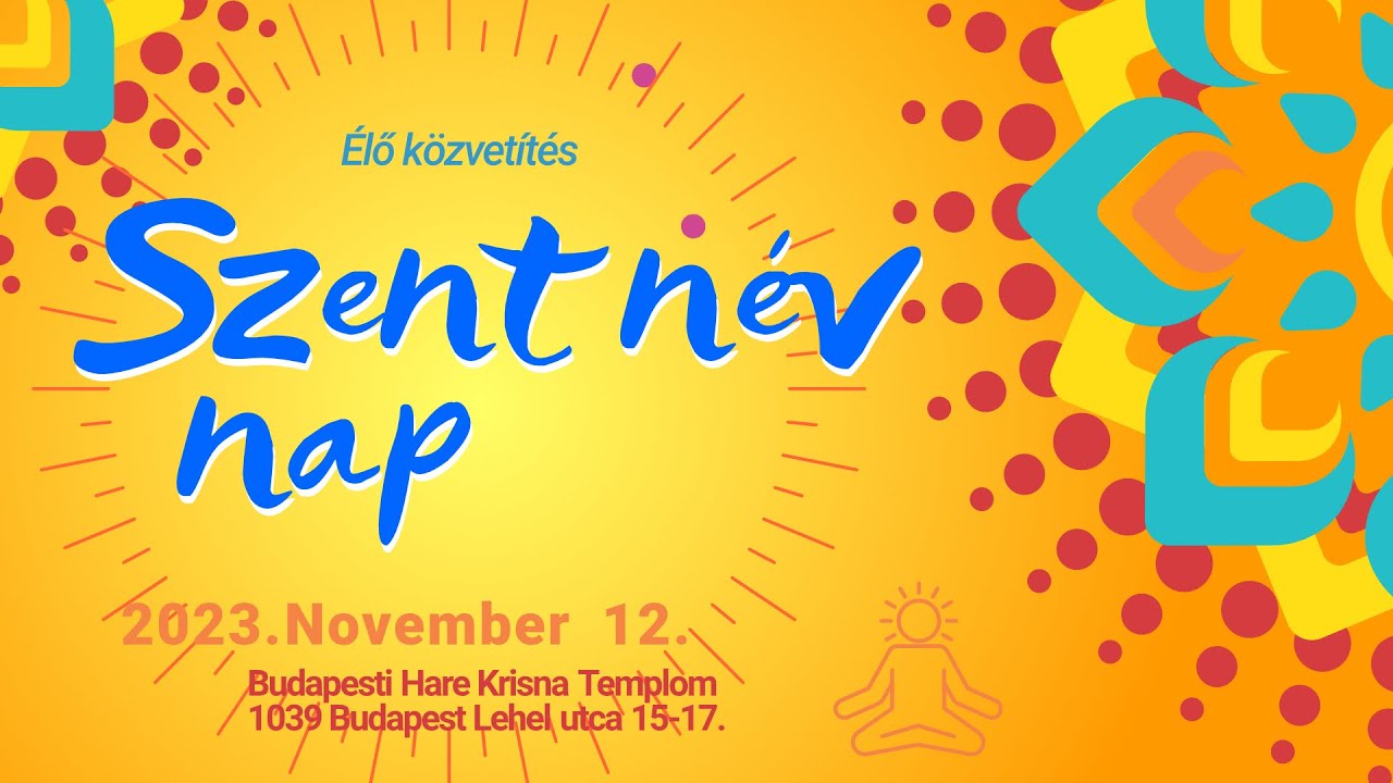 Szent Név nap, délutáni program, Bhaktipāda Gosvāmī