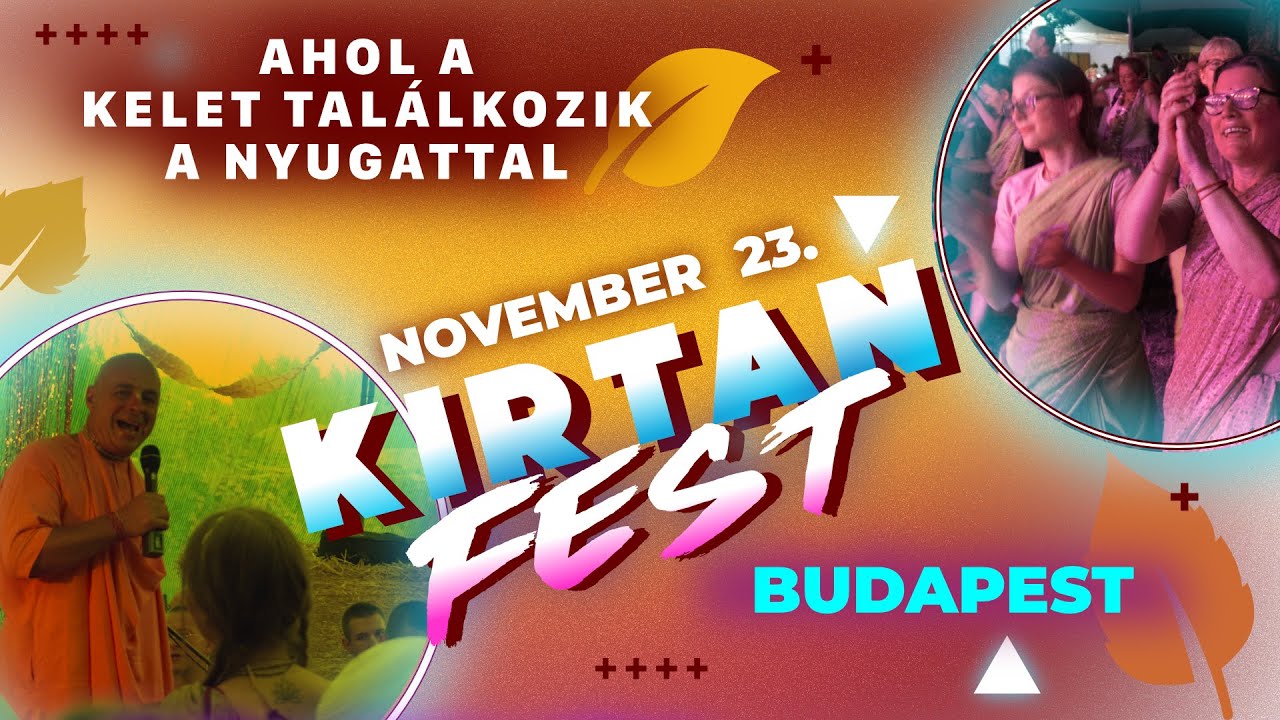 Meghívó a Budapesti Kirtan Fest-re. Bhaktipāda Gosvāmī