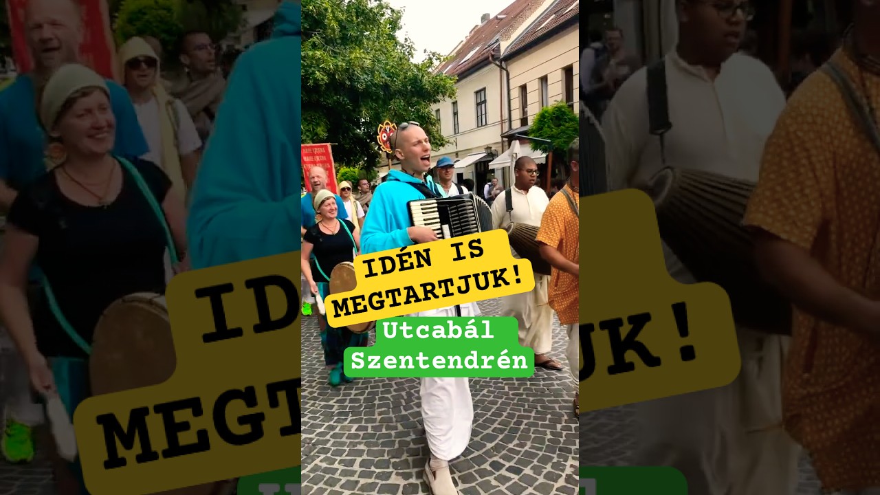 Transzcendentális utcabál Szendentrén most vasárnap 11:00-kor.  #bhaktivedanta #dance #bhakti-jóga