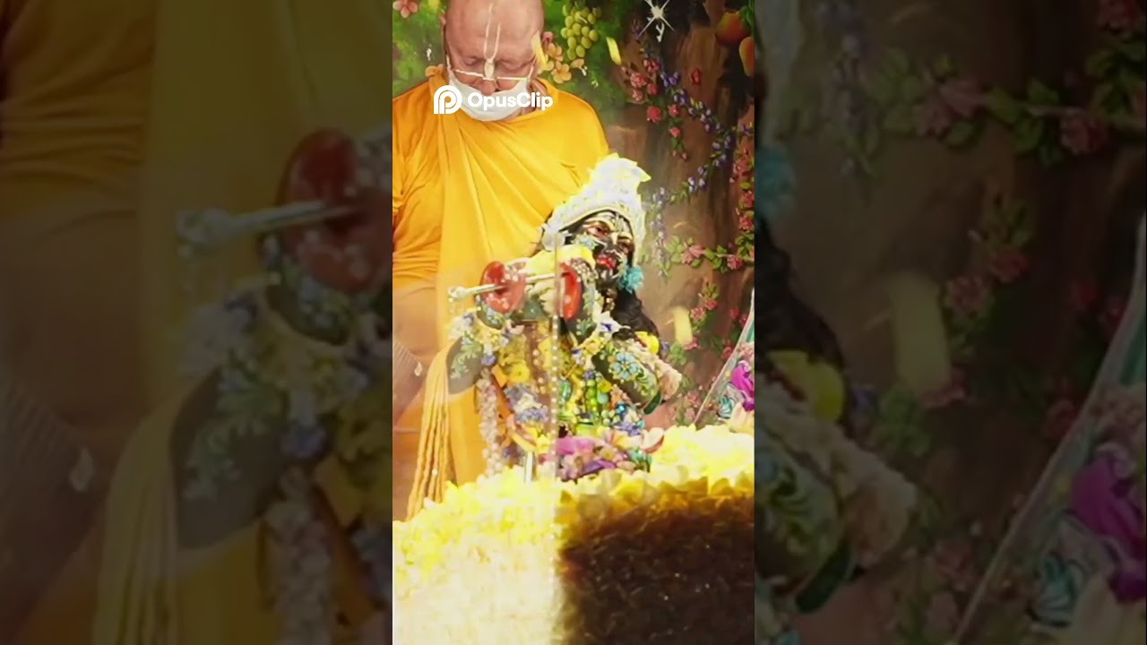 Puspa abhisek for Radha-Syamasundara