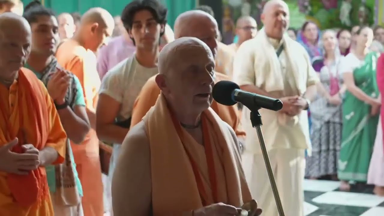 HH Candramauli Swami – Srila Prabhupada guru-puja on Janmastami – 2025