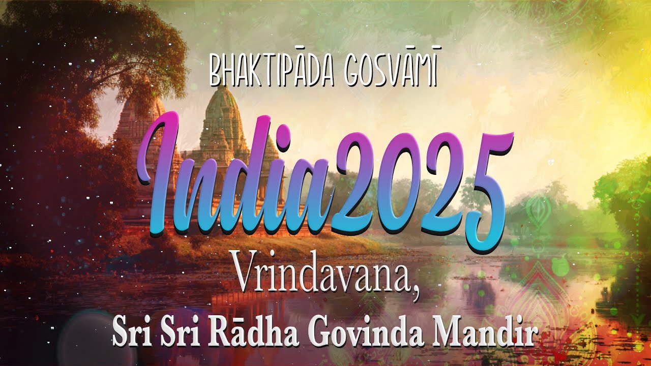 Indiai zarándoklat 2025. Vrindavana, Radha Govinda templom. Bhaktipāda Gosvāmī