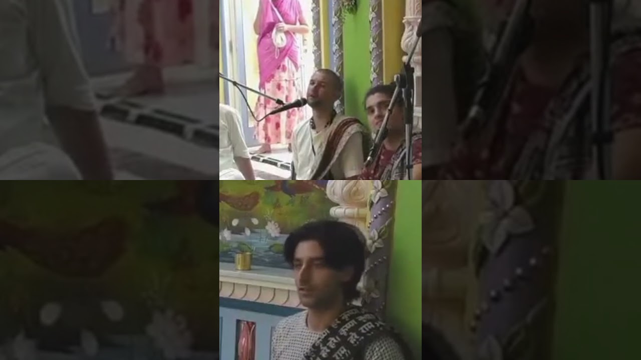 Evening kirtan with Sacisuta prabhu, Yogindra prabhu and Ananda Murti prabhu