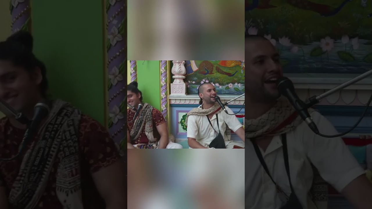 Sacisuta prabhu leading kirtan